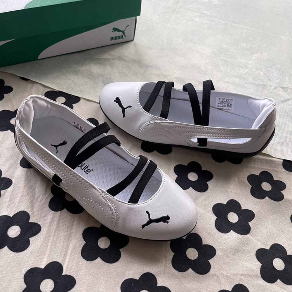 Puma Speedcat Ballet Flats – White/Black